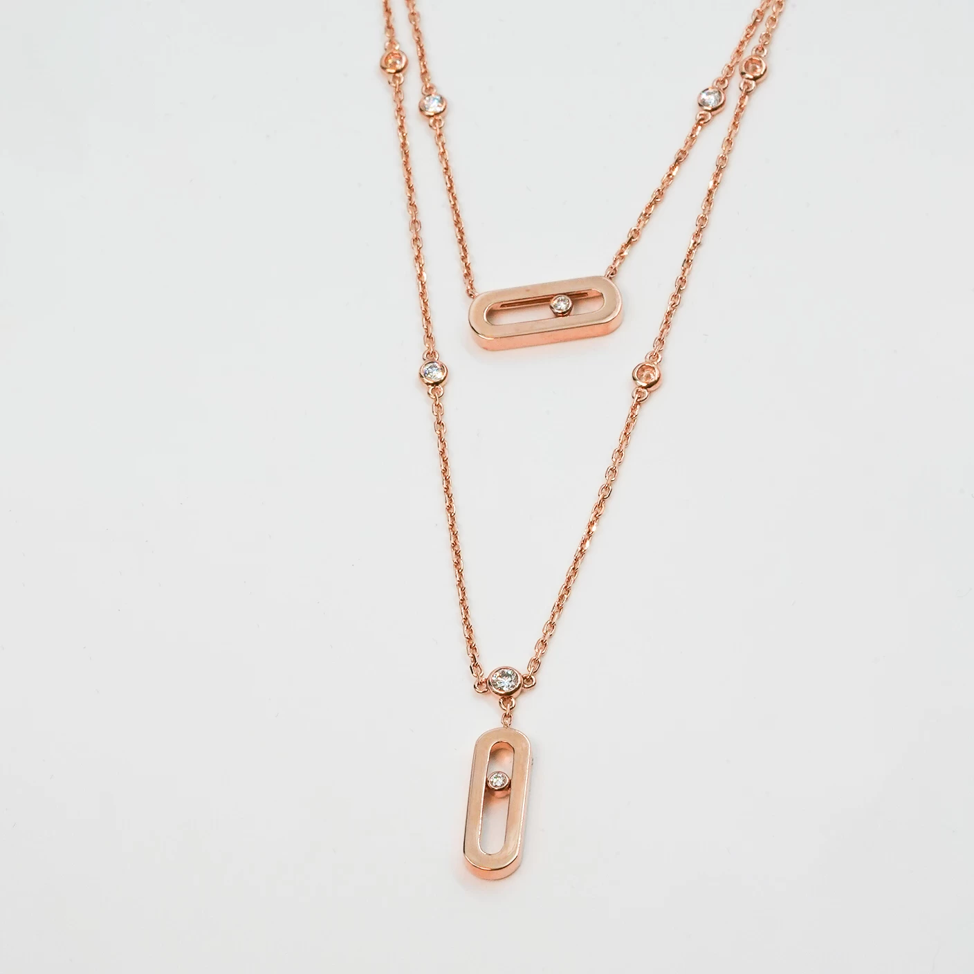     Messika Move Uno 2 Rows Diamond Necklace 