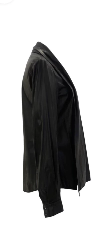     Yves Saint Laurent  Black Leather Top 