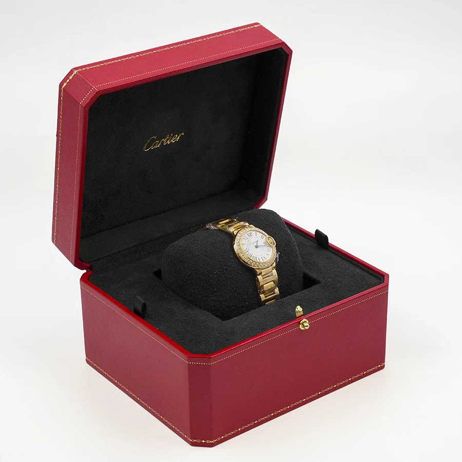     Cartier Ballon Bleu 26mm - Yellow Gold & Diamond Bezel 