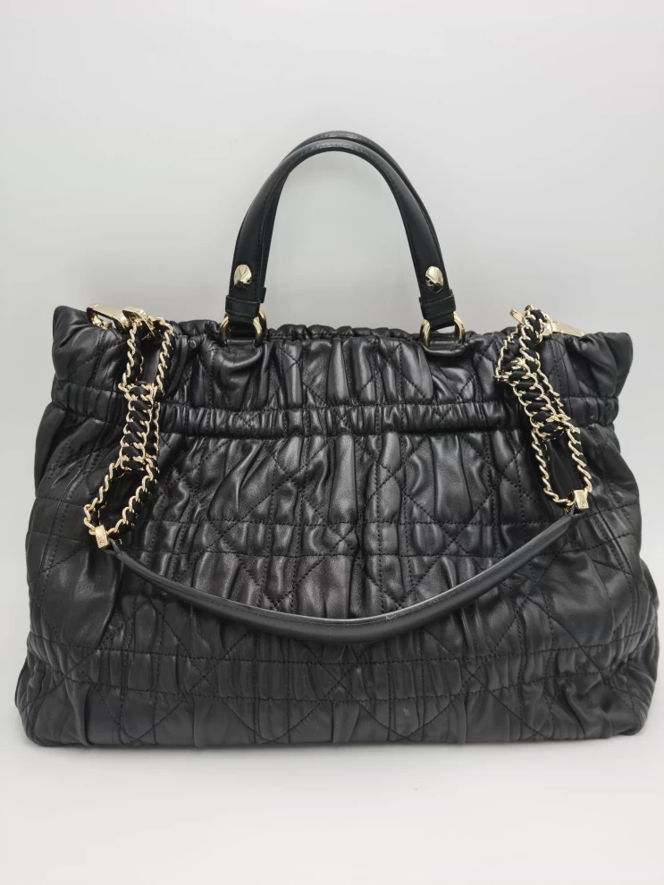     Dior Quilted Cannage Leather Delices Gaufre Tote 