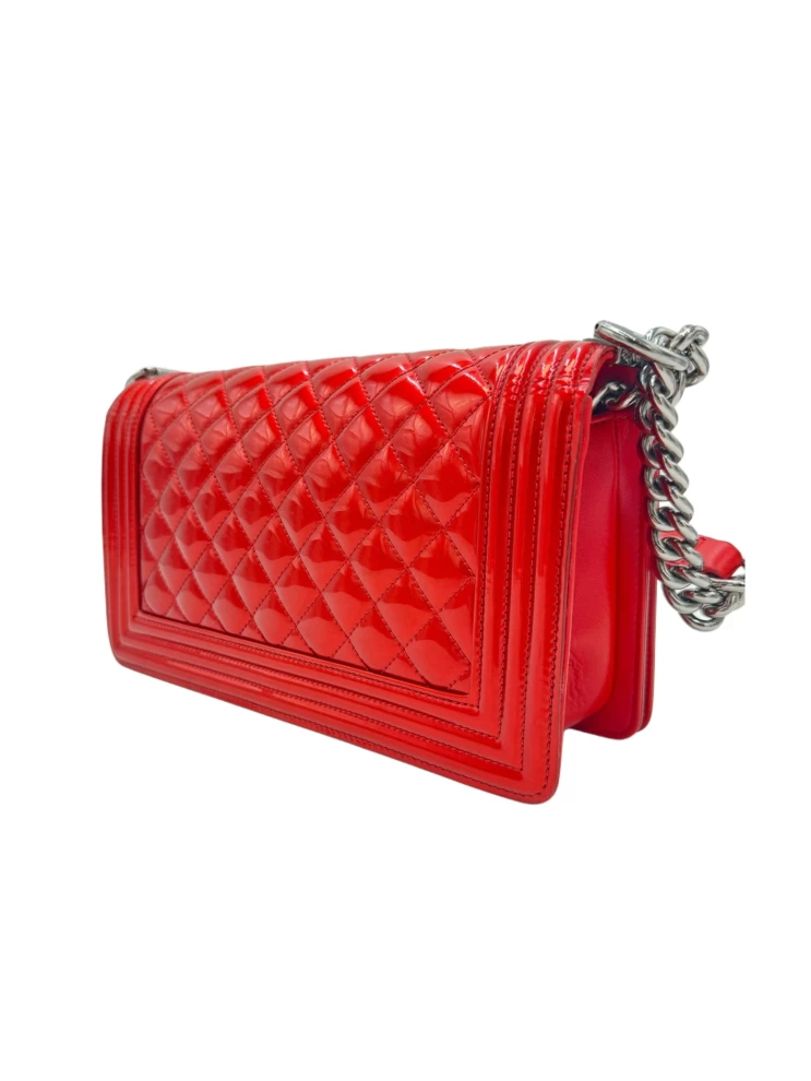 Chanel Medium Patent Leather Boy Bag