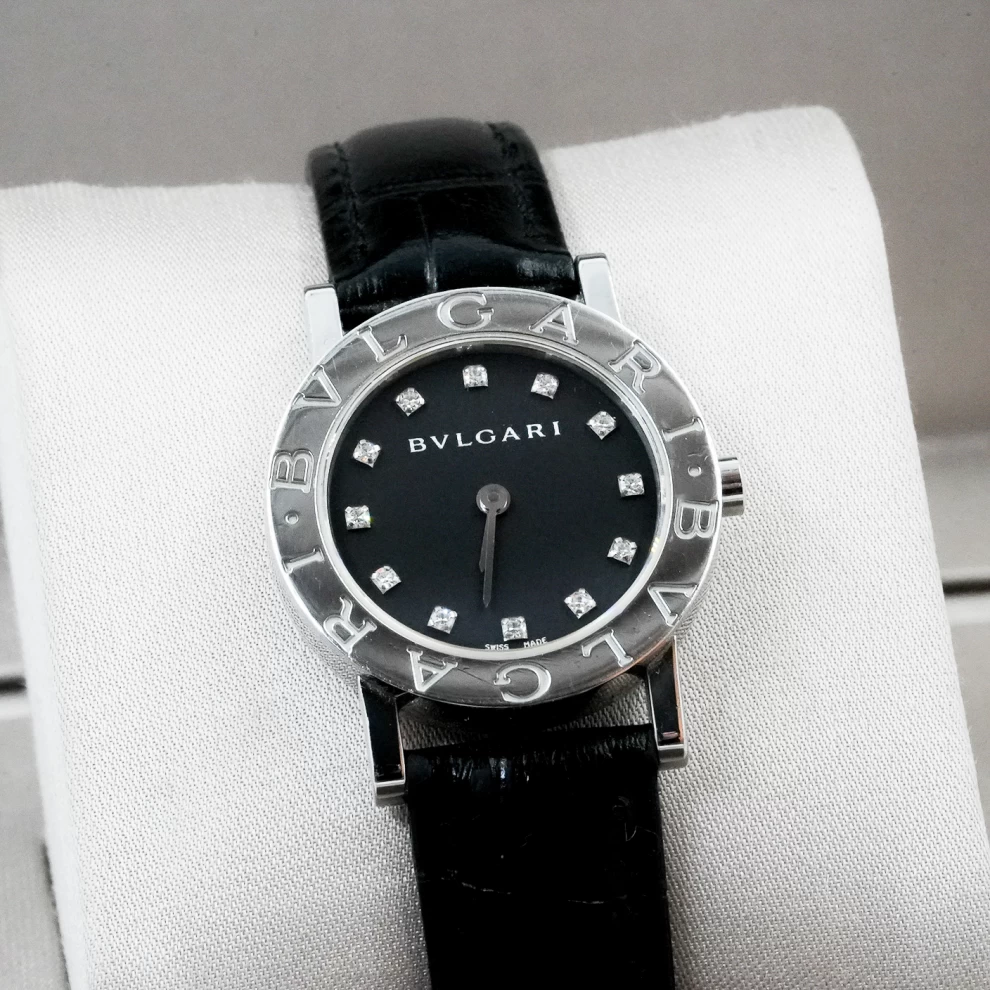     Bvlgari Bvlgari 26mm in Steel with Black Diamond Dial - Women's Watch 