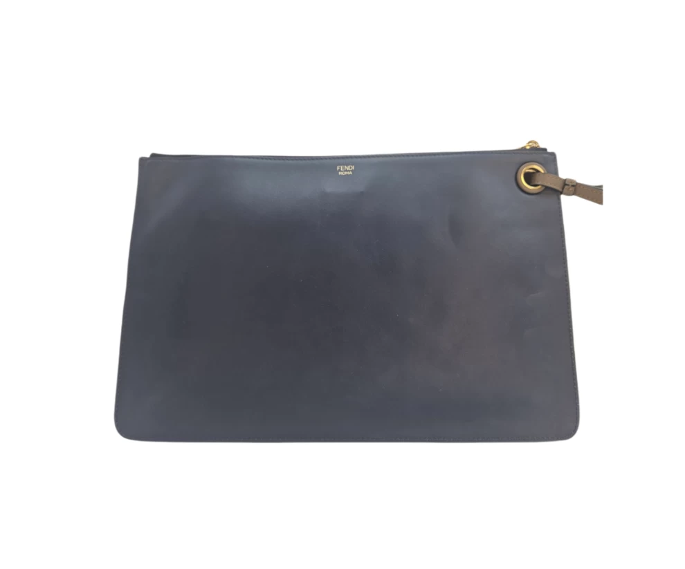     Fendi Roma  x Fila Mania Leather Clutch 