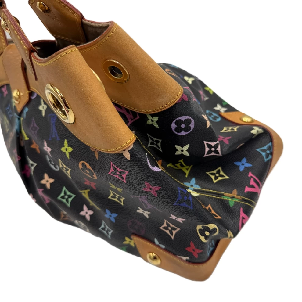     Louis Vuitton Monogram Black Multicolore Canvas Ursula Bag 