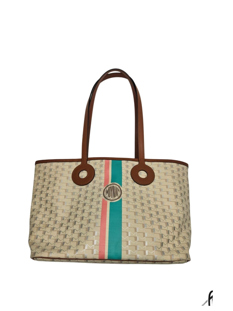     حقيبة موينات أوه! روبان الجلدية الصغيرة المطبوعة بالأحرف الأولى 