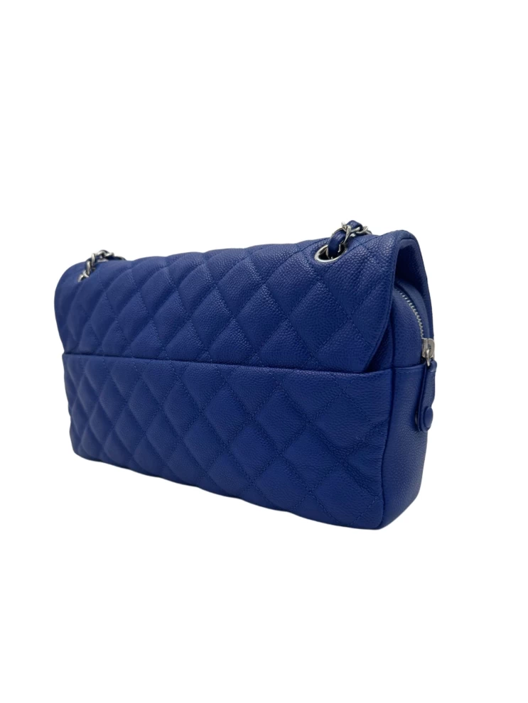     حقيبة كتف شانيل سهلة الفتح بسلسلة زرقاء SHW 