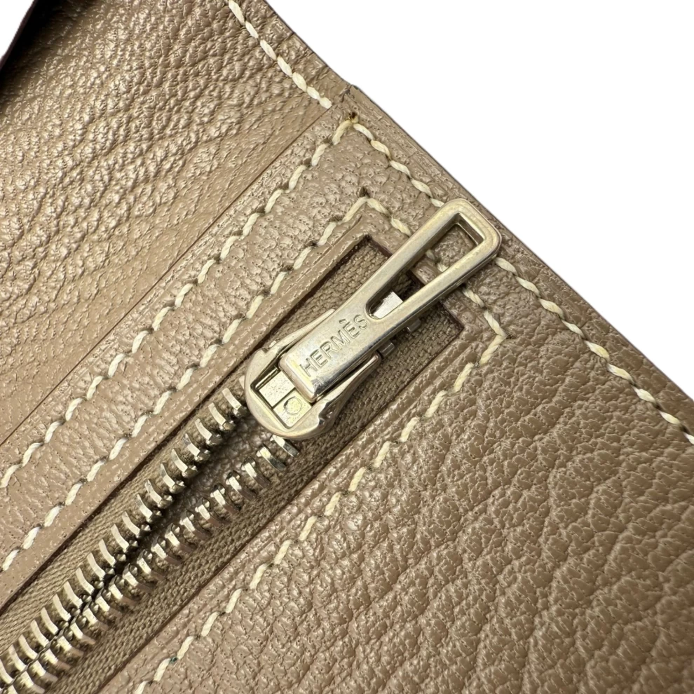     Hermes Brown Epsom Bearn Taupe Wallet 