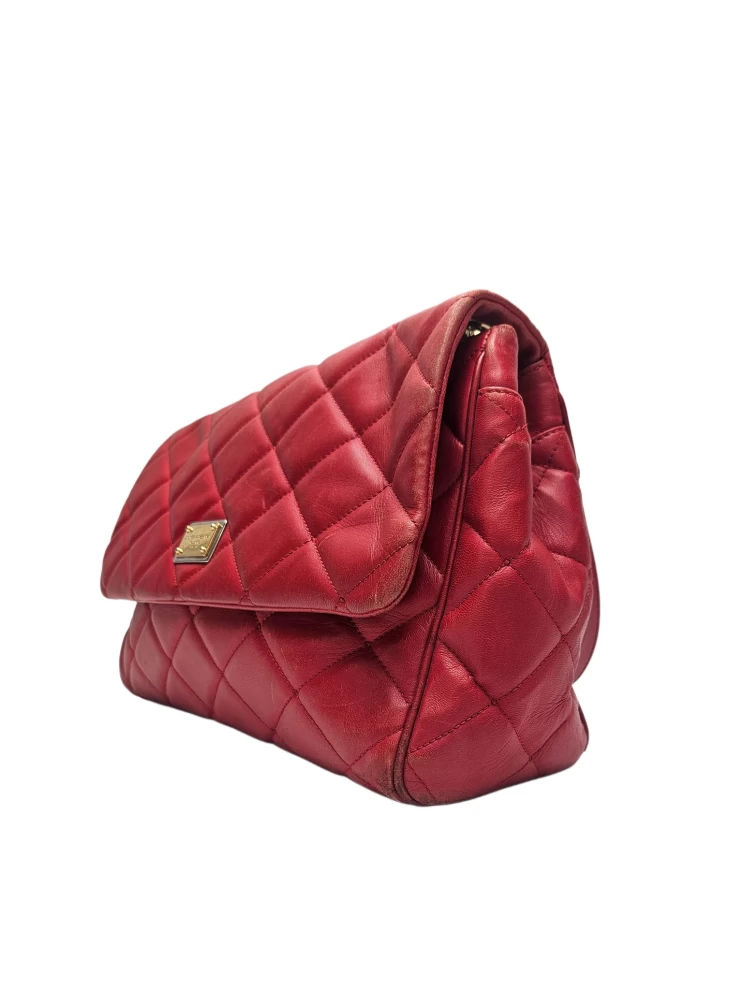     DOLCE & GABBANA Lambskin Quilted Miss Kate Shoulder Bag in Red 