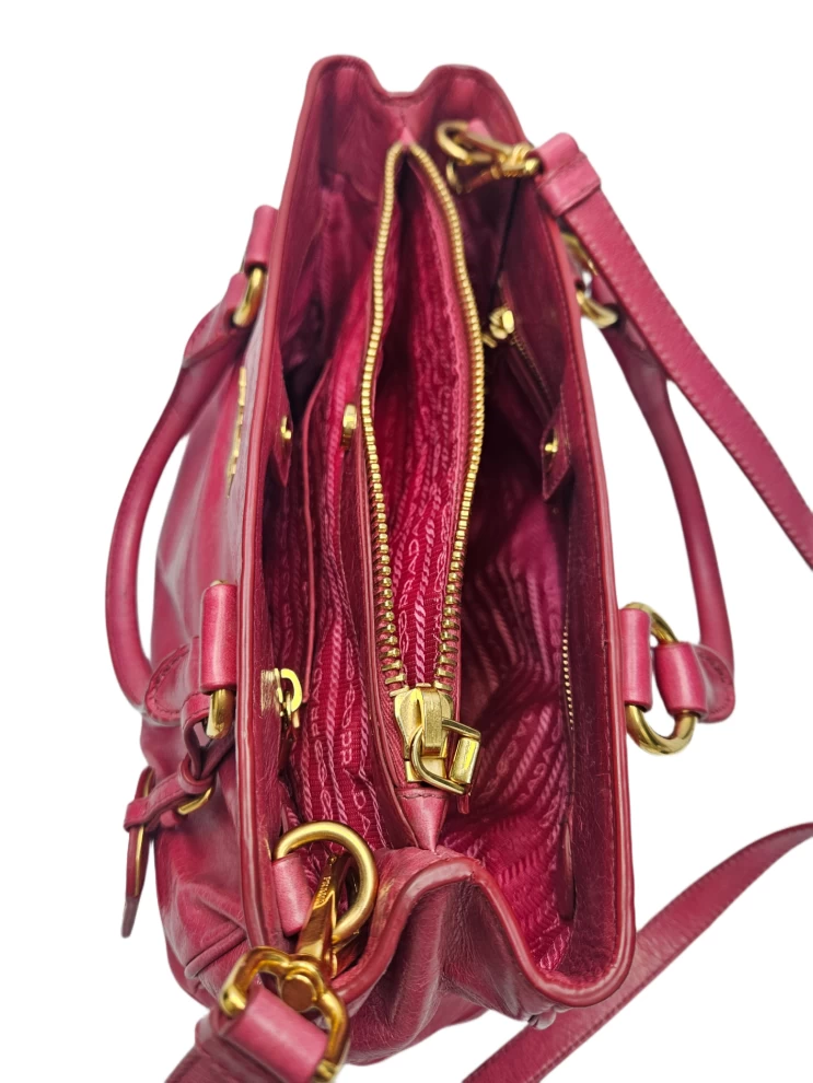     Prada Vitello Shine Leather Shopper Tote 