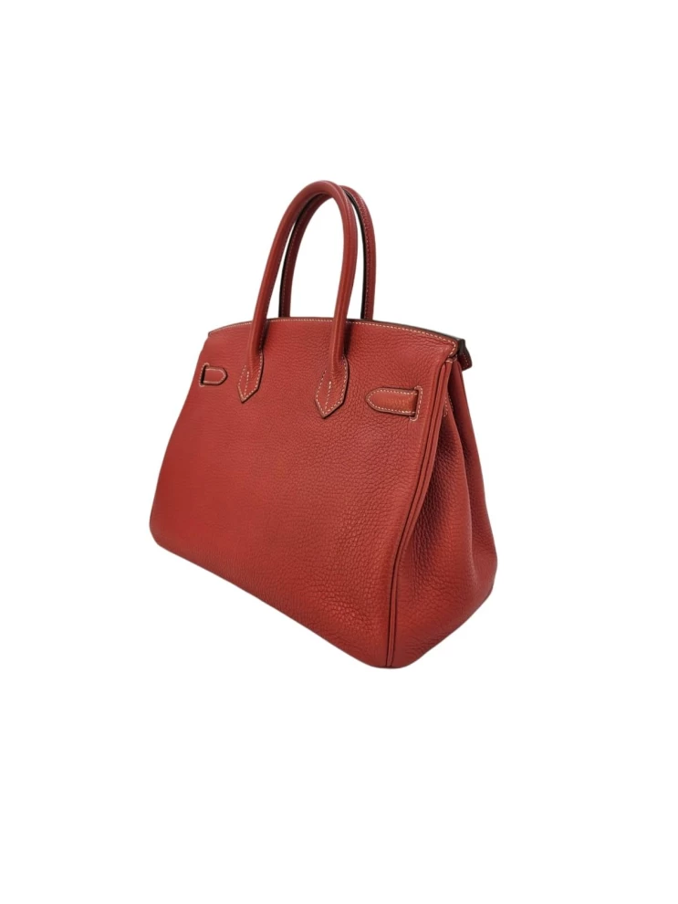     حقيبة هيرمس بيركين 30 توغو جلدية حمراء اللون من الذهب عيار 101023962 