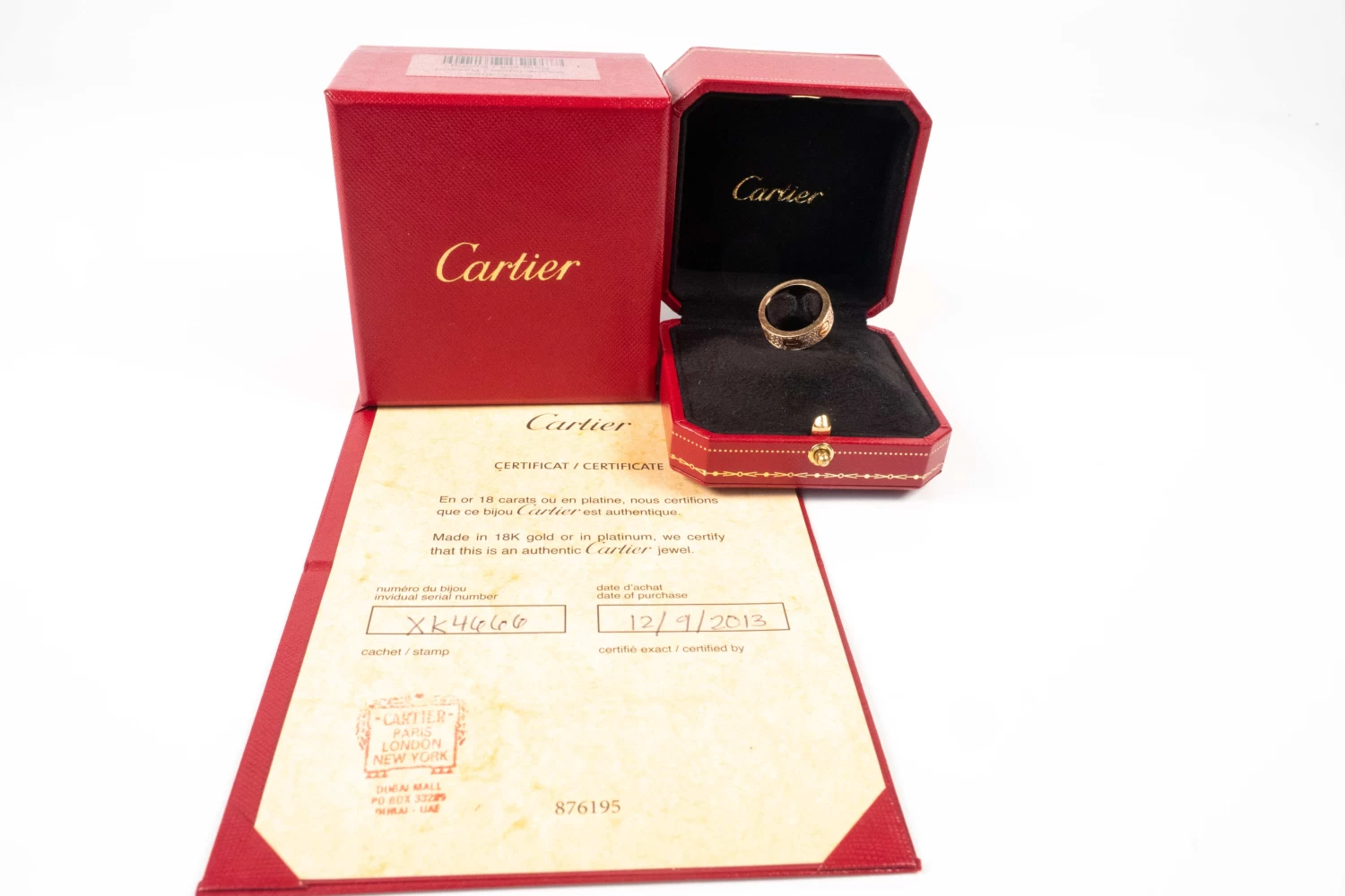 Cartier Love Rose Gold Diamond Paved Ring