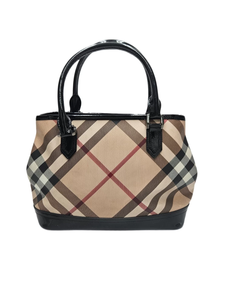     Burberry Nova Check PVC and Patent Leather Eden Tote 