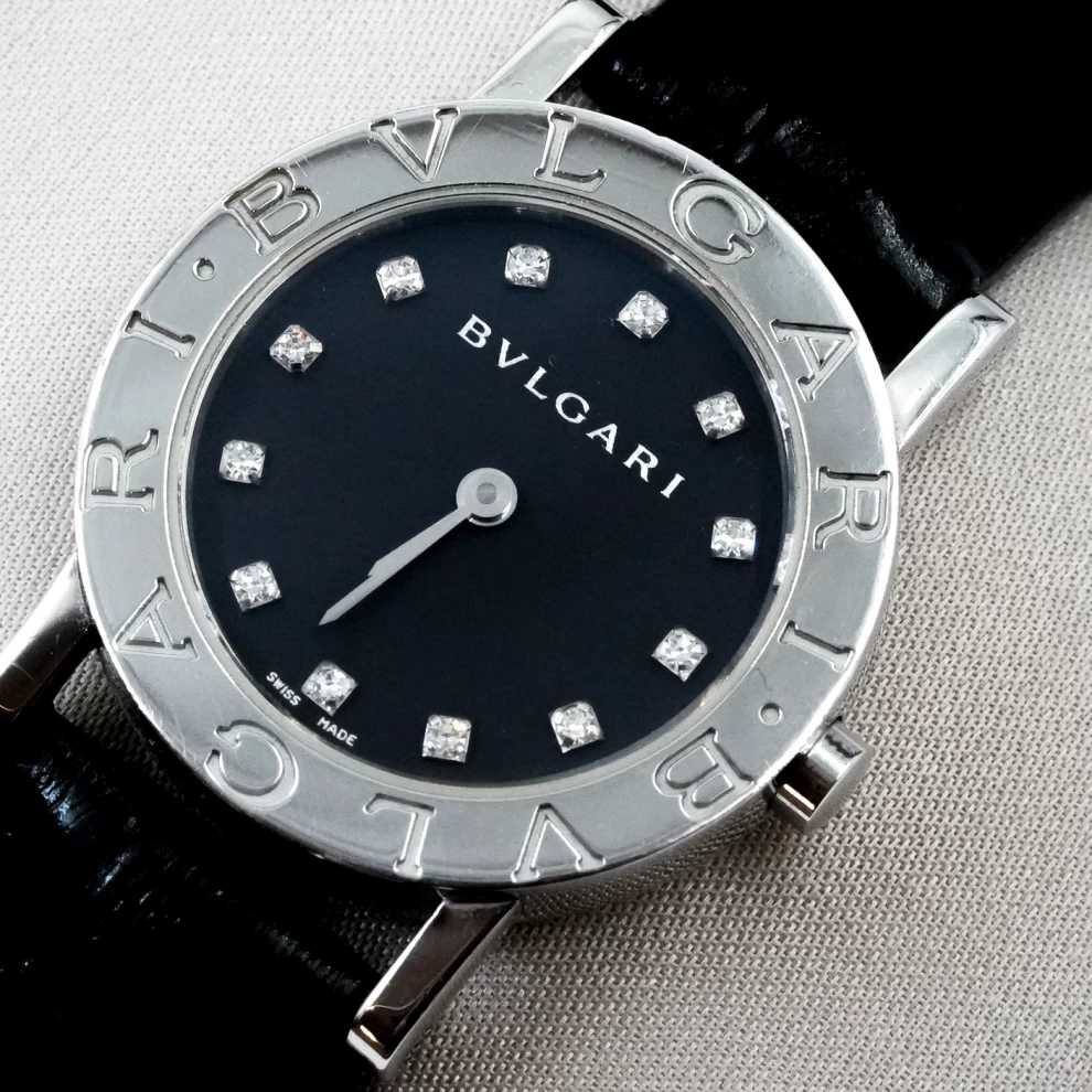     Bvlgari Bvlgari 26mm in Steel with Black Diamond Dial - Women's Watch 