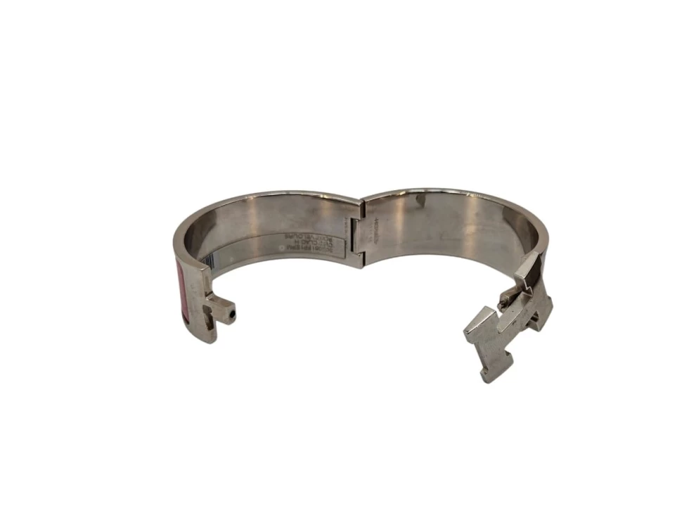     سوار هيرمس روز فيلور كليك كلاك إتش مطلي بالمينا والبالاديوم مقاس 16 101015948 