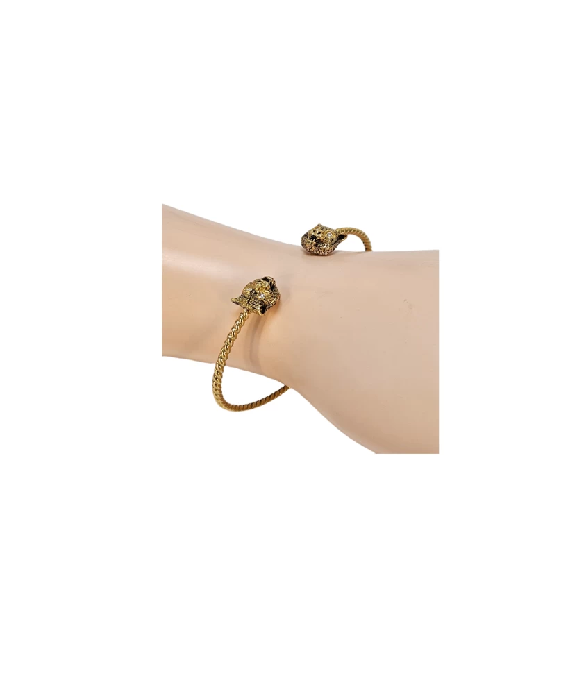     سوار غوتشي Des Merveilles تايجر دايموند مفتوح الكفة مقاس 16 