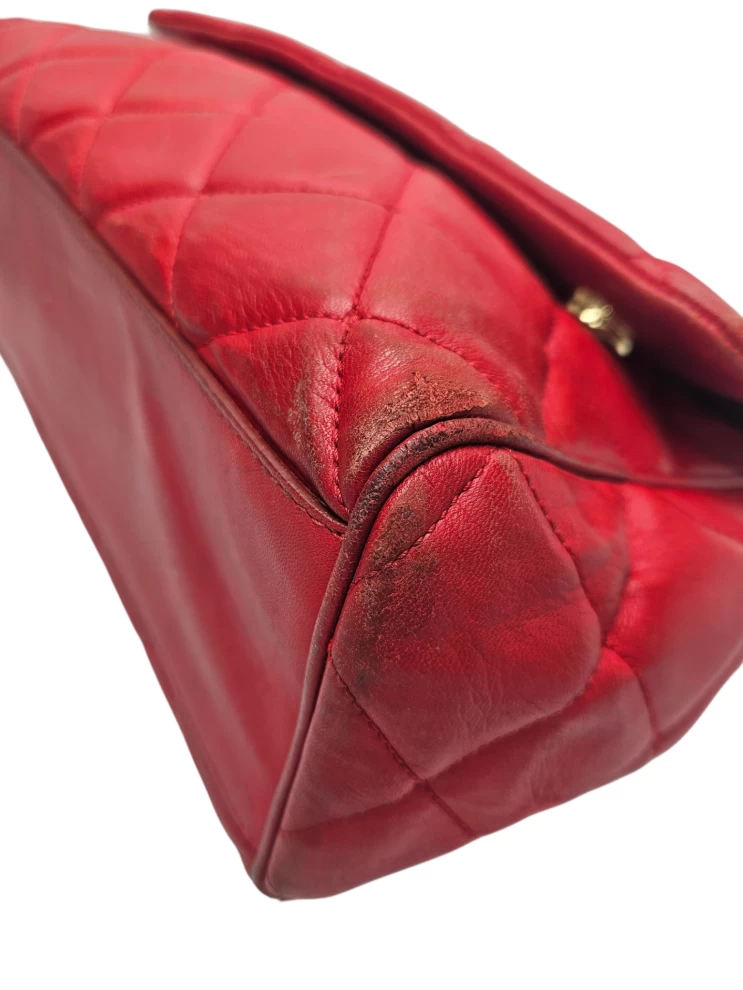     DOLCE & GABBANA Lambskin Quilted Miss Kate Shoulder Bag in Red 