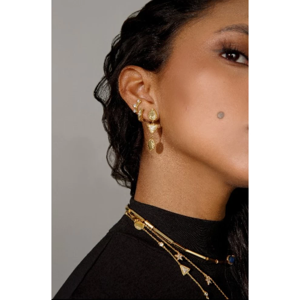     RUMI MULTISHAPE DROP EARRINGS 