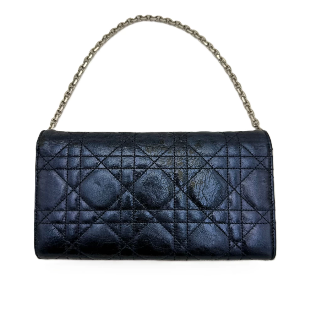     حقيبة ديور بروميناد من الجلد باللون الأزرق المعدني من ديور 