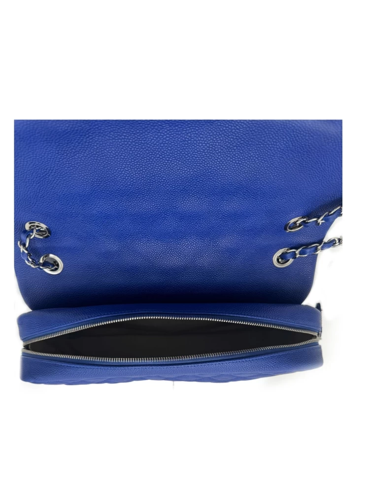     حقيبة كتف شانيل سهلة الفتح بسلسلة زرقاء SHW 