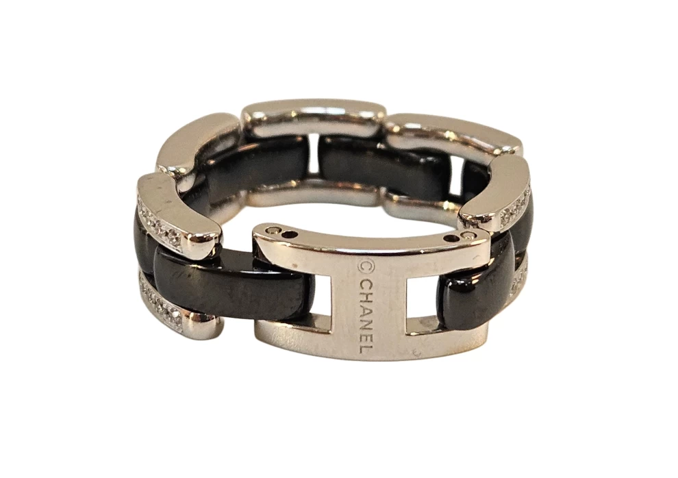     Chanel 18K White Gold  Diamond Ultra Ring Size T58 