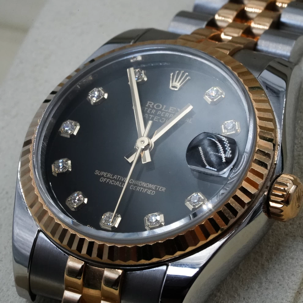     Rolex Datejust 31 in Yellow Rolesor with Diamond Dial - Women's Watch 