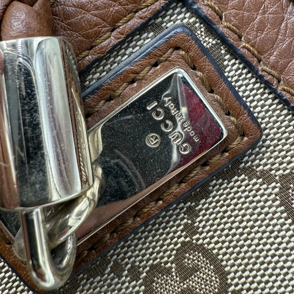     Gucci GG Canvas and Leather Bella Tote 