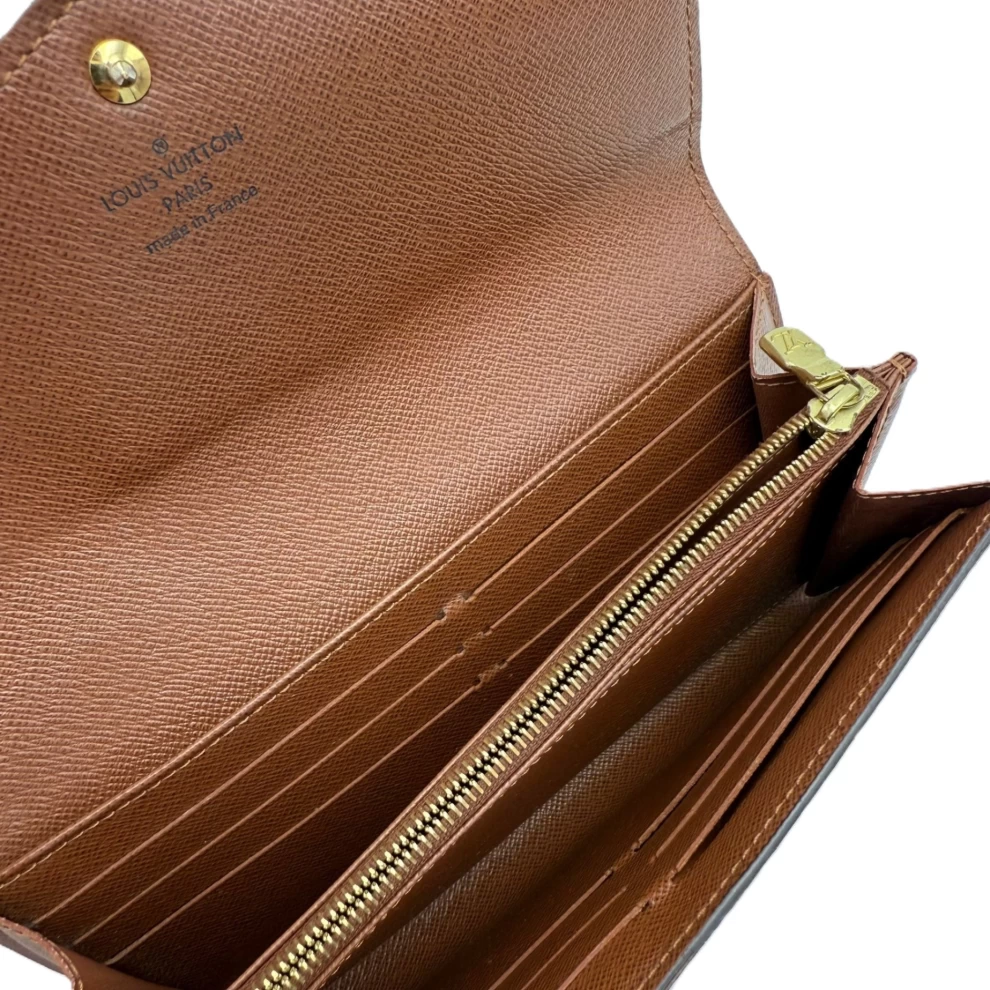     محفظة لويس فويتون Damier Azur Zippy المحفظة الطويلة 