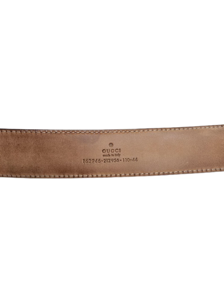     حزام غوتشي GG أسود من الجلد المربع المستطيل مقاس 38 بوصة 