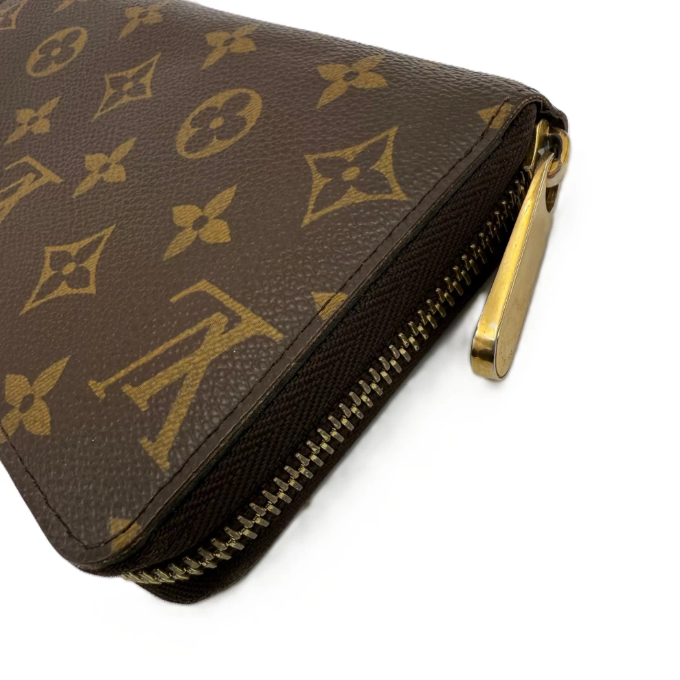     Louis Vuitton Monogram Zip Around Long Wallet Brown 