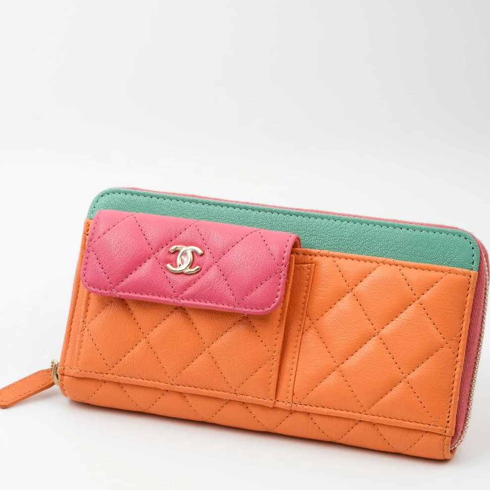     Chanel Quilted Tri-Fold Wallet 