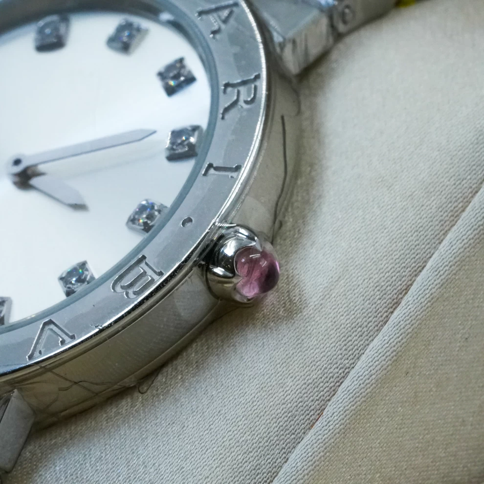     ساعة بولغاري بولغاري المصنوعة من الفولاذ المقاوم للصدأ والماس 