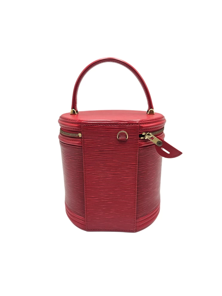     حقيبة مستحضرات تجميل Louis Vuitton Red Epi Cannes 