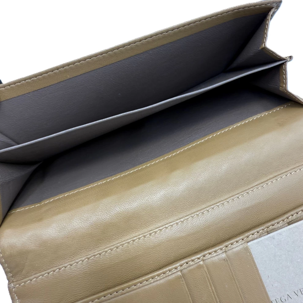     محفظة BOTTEGA VENETA Nappa Intrecciato Continental Camel 