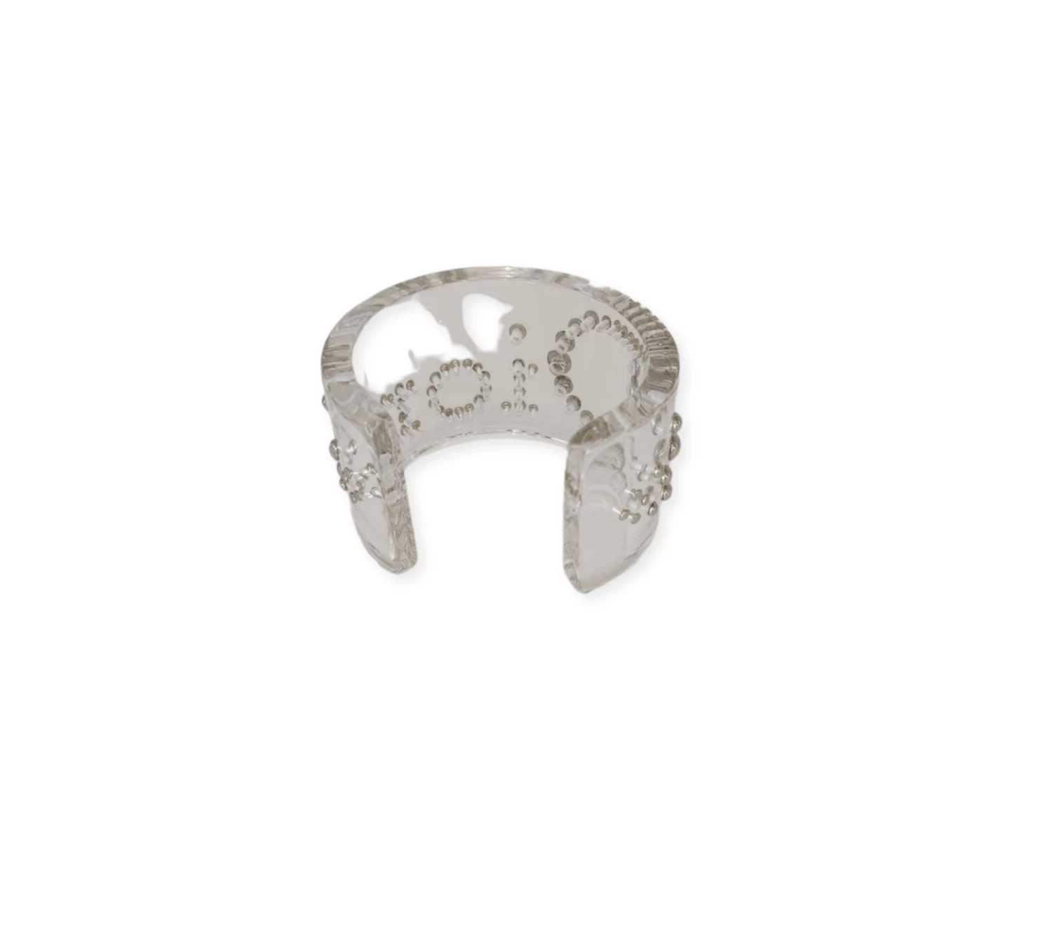     Christian Dior Vintage Lucite Crystal Clear Bangle 