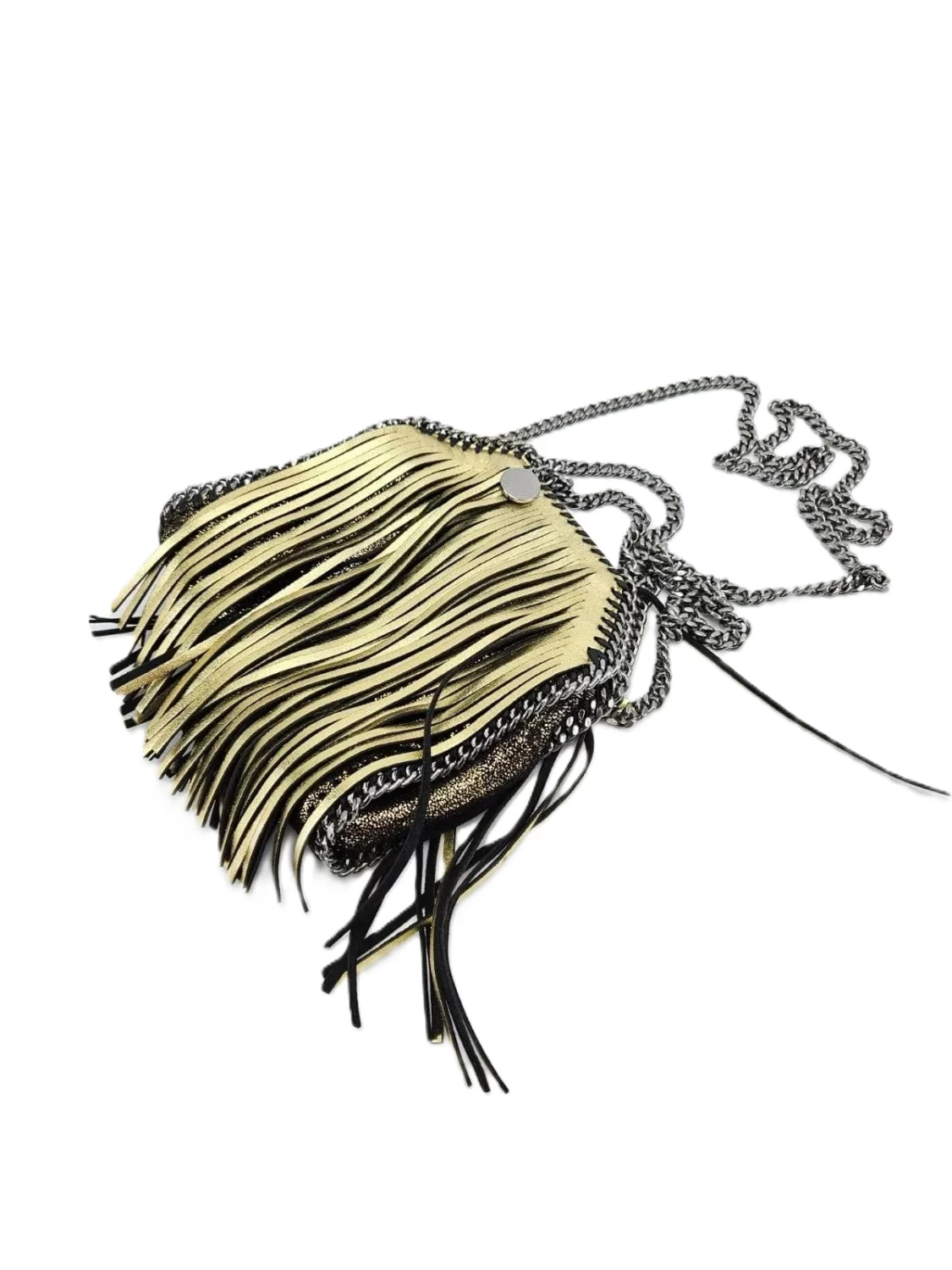     حقيبة ستيلا مكارتني فالابيلا كروس بودي قابلة للطي مع سلسلة وشراشيب 