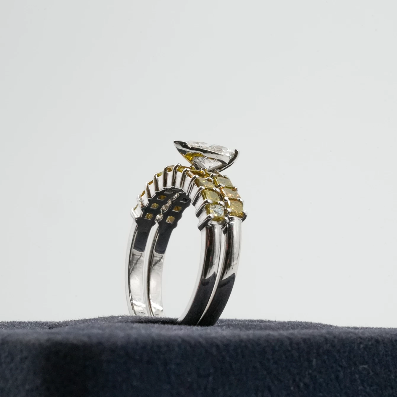     Twin Rings with Diamond 