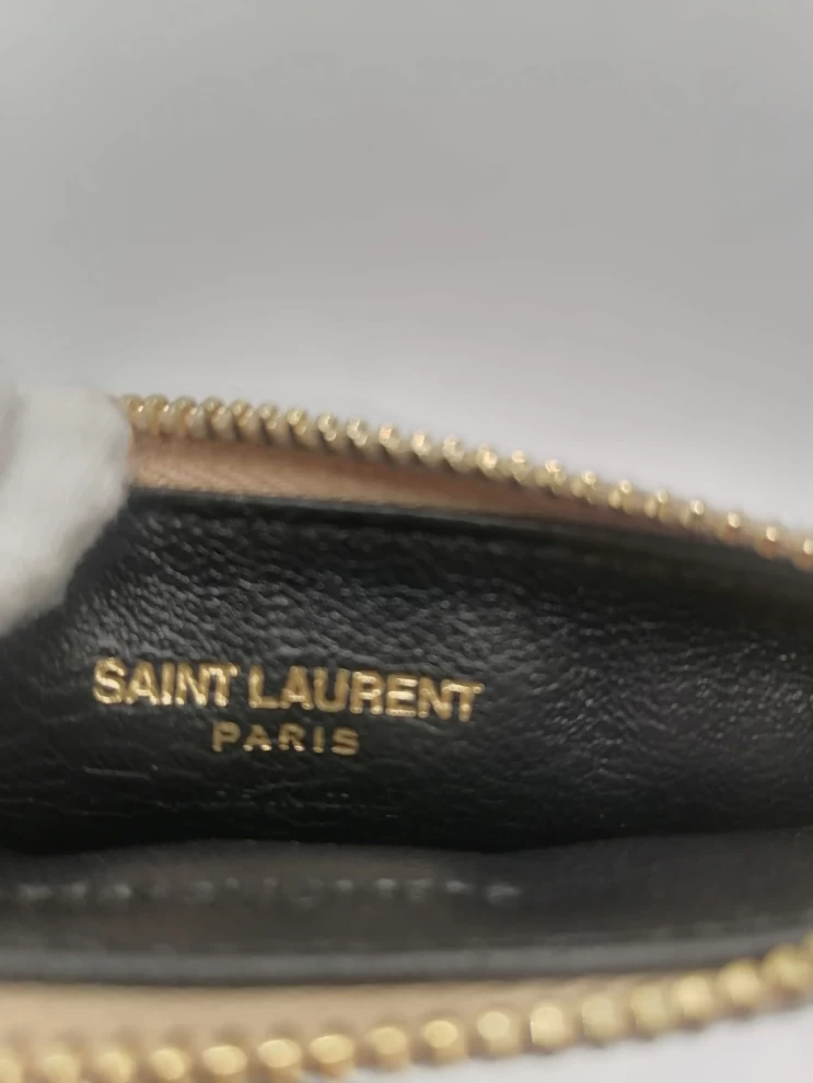     Saint Laurent MatelassÃ© Leather Monogram Long Card Holder 