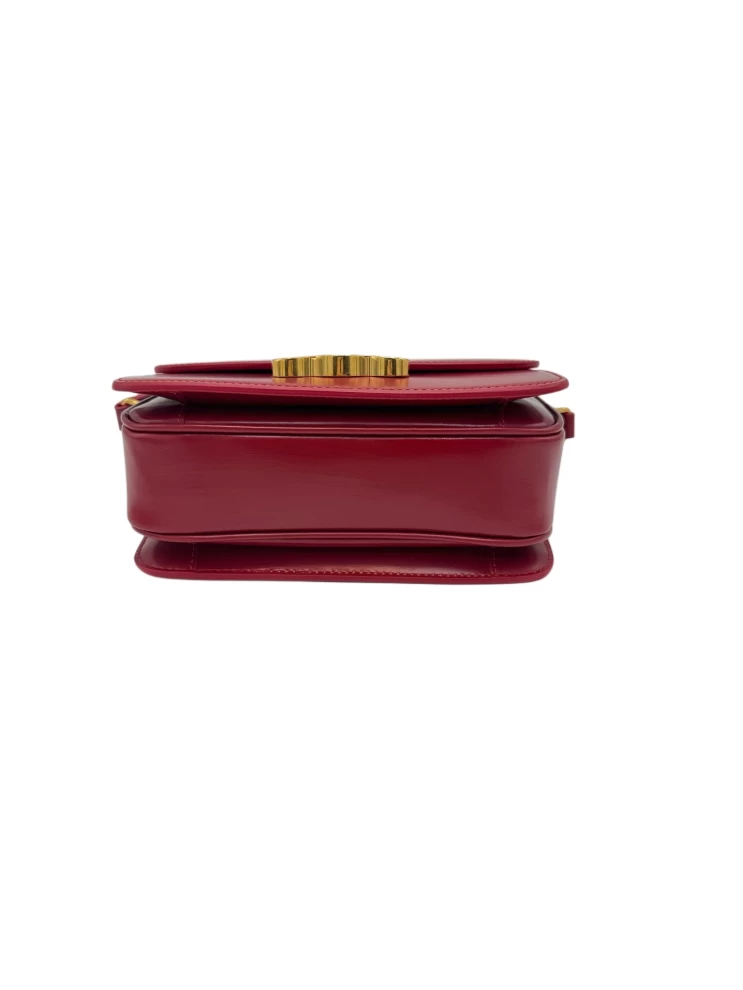     Celine Red  Triomphe Calfskin Shoulder Bag 