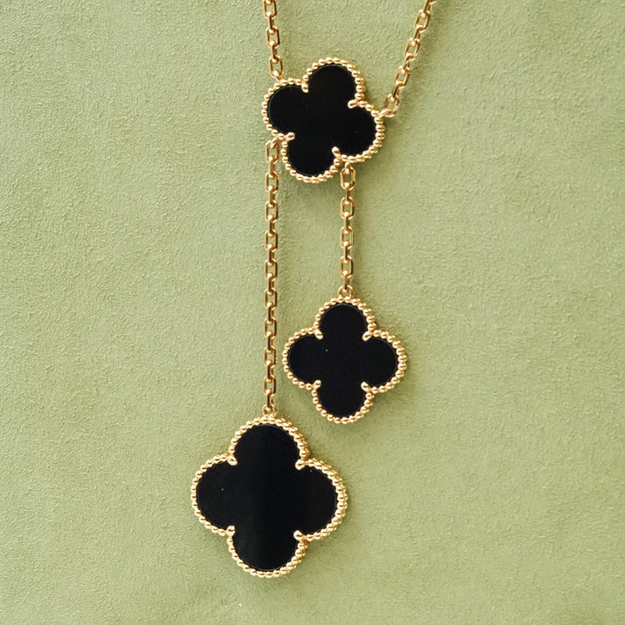     Van Cleef & Arpels Alhambra Long Onyx Necklace 