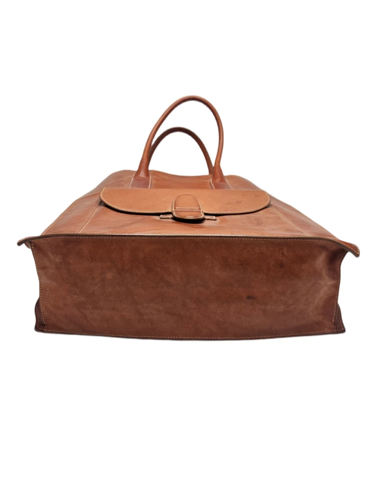     Celine Light Brown Leather Front Flap Tote 