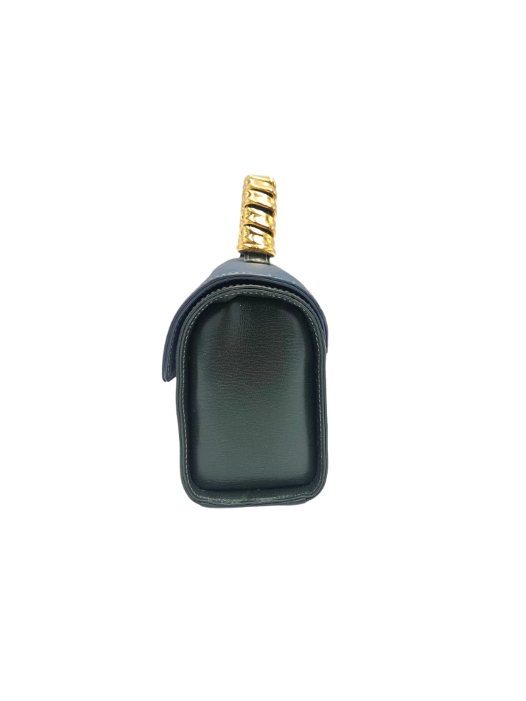     Loewe Valzquez Twist Handle Leather Green Handbag 