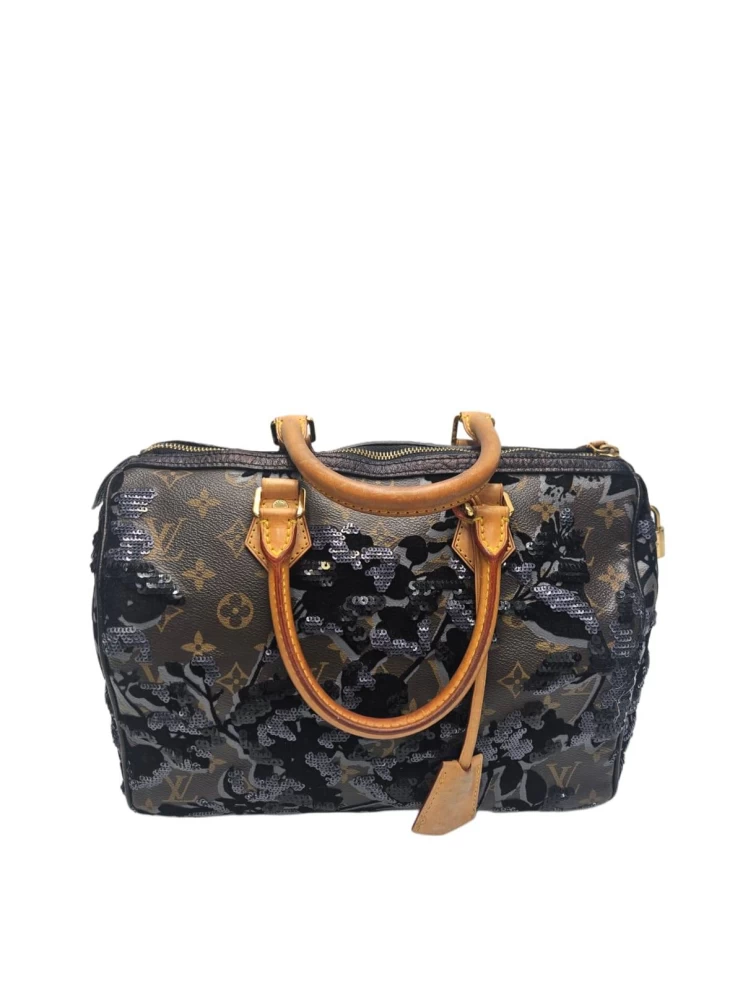     حقيبة لويس فويتون سبيدي 30 إصدار محدود فلور دي جايس مونوغرام 