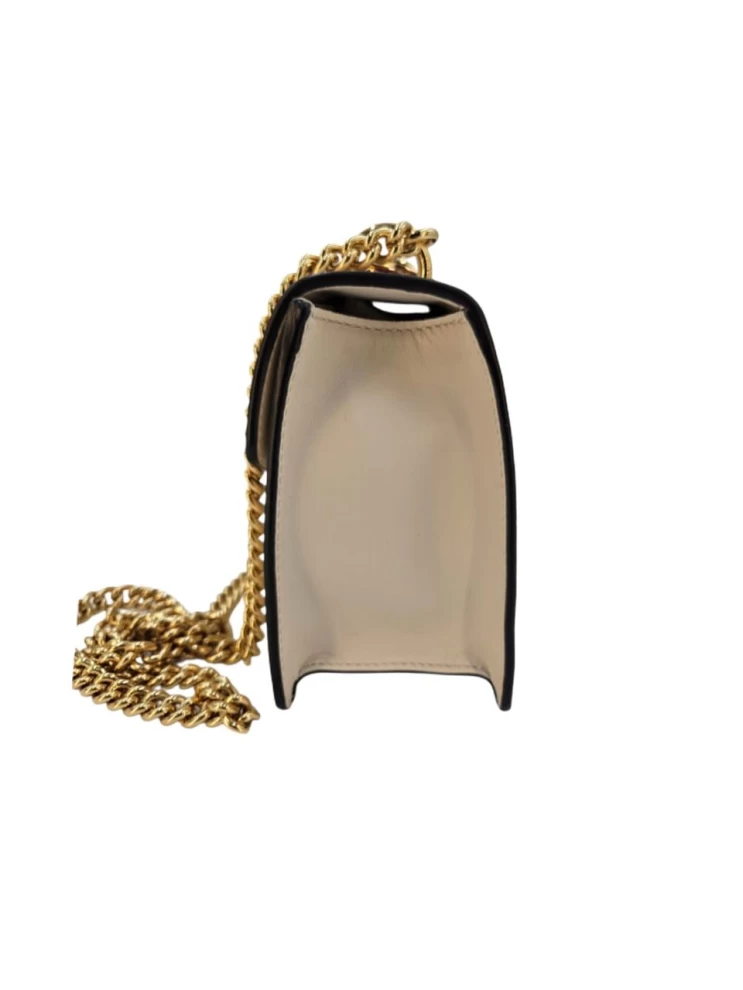     Gucci Offwhite Leather small  Web Chain Sylvie Shoulder Bag 