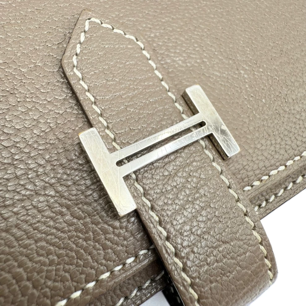     Hermes Brown Epsom Bearn Taupe Wallet 