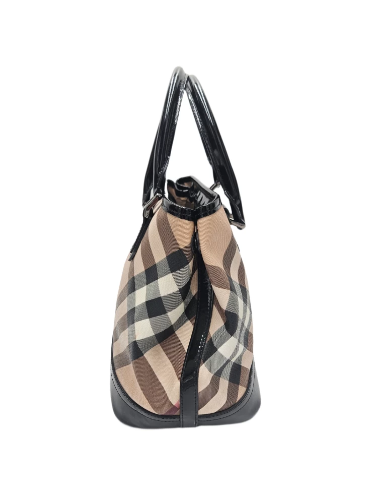     Burberry Nova Check PVC and Patent Leather Eden Tote 