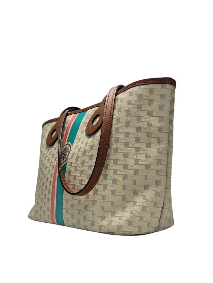     حقيبة موينات أوه! روبان الجلدية الصغيرة المطبوعة بالأحرف الأولى 