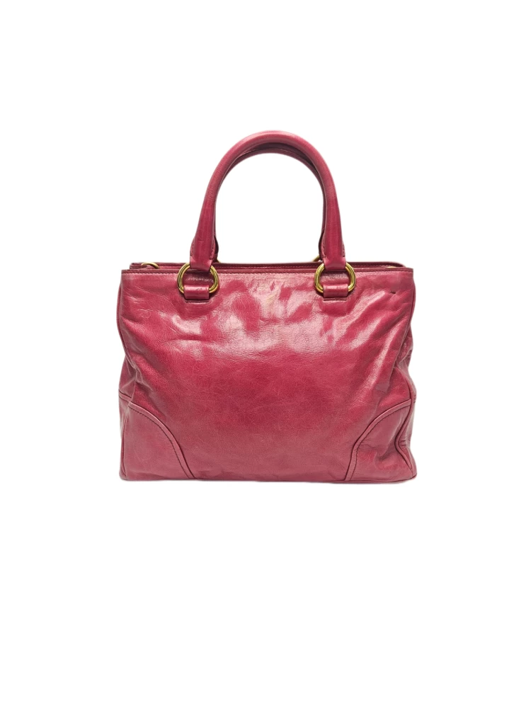     Prada Vitello Shine Leather Shopper Tote 