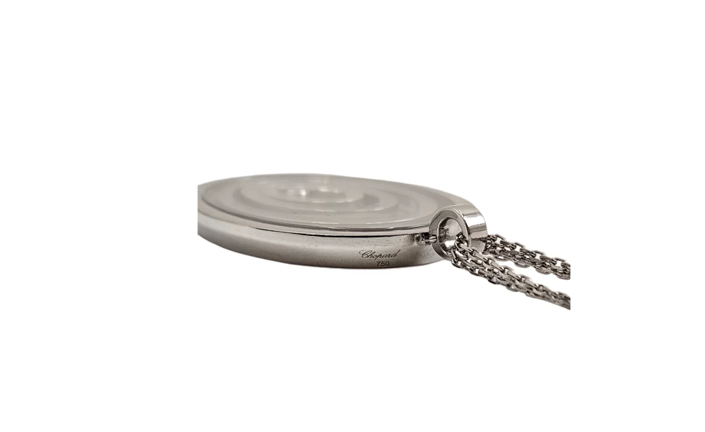     Chopard 18k White Gold Happy Spirit Necklace 
