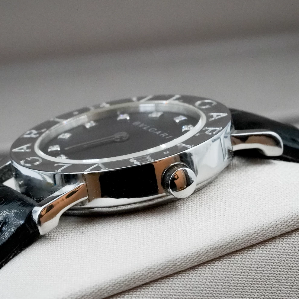     Bvlgari Bvlgari 26mm in Steel with Black Diamond Dial - Women's Watch 