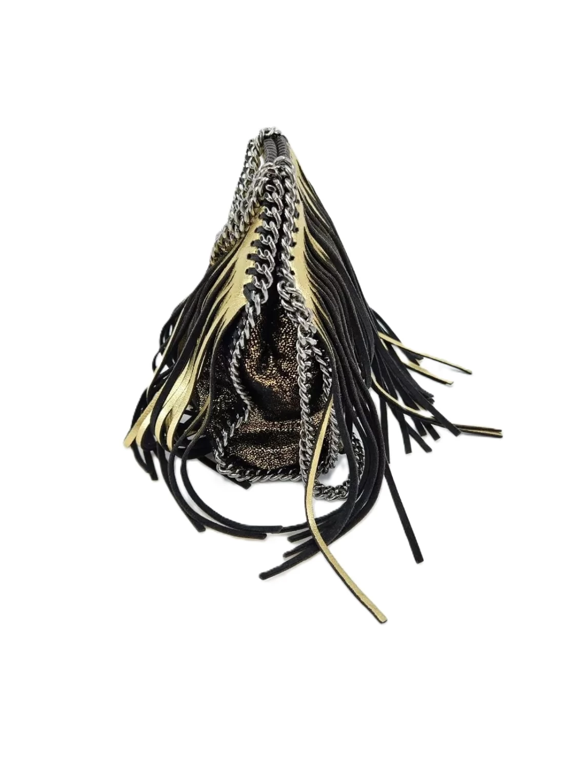     حقيبة ستيلا مكارتني فالابيلا كروس بودي قابلة للطي مع سلسلة وشراشيب 